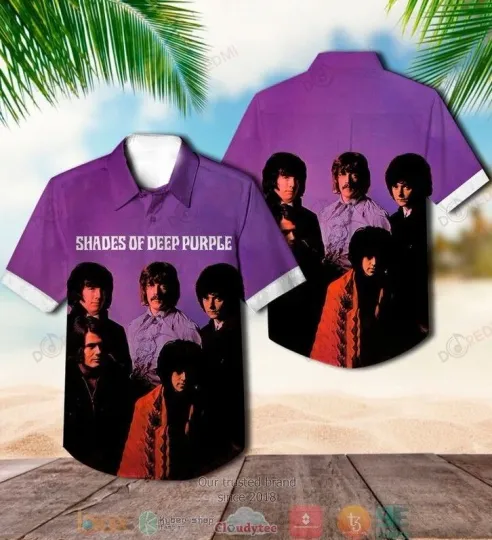 Deep Purple Band Shades Of Deep Purple Hawaiian Shirt