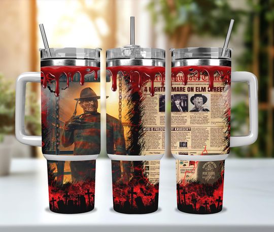 Discover Halloween Characters 2 pieces 40oz Wrap Png, Horror Killers 40oz Tumbler Wrap Png, Horror Characters 40oz Tumbler Png, Sublimation Designs