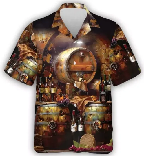Discover Wine Lover Mens Hawaiian Shirts