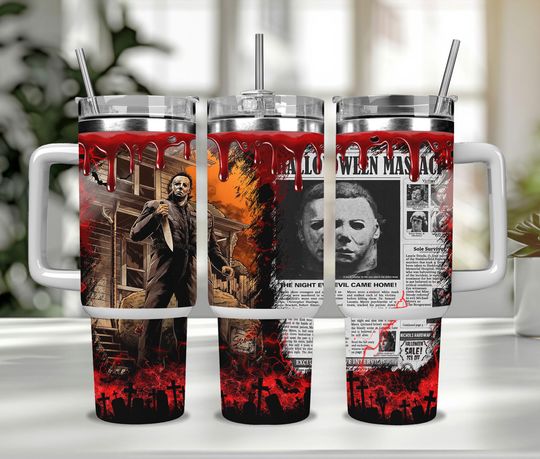 Discover Horror Killers 40oz Tumbler Wrap Png, Halloween Characters 2 pieces 40oz Wrap Png, Movie Characters 40oz Tumbler Png, Sublimation Designs