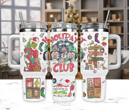 Discover Cartoon Christmas 40oz Tumbler Png, Cartoon Characters 2 pieces 40oz Wrap Png, Cartoon Movies Christmas 40oz Tumbler Png, Sublimation Design