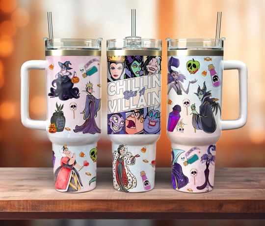 Discover Villain Characters 40oz Tumbler Wrap Png, Cartoon Characters 2 pieces 40oz Wrap Png, Cartoon Movies 40oz Tumbler Png, Sublimation Designs