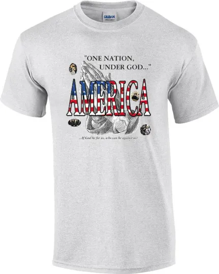 Christian Patriotic One Nation Under God T-Shirt