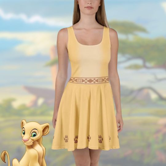 Nala Lion King Dress Womens cosplay costume lion run Disney