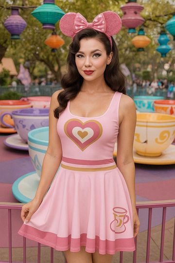 Discover Alice in Wonderland Mad Tea Party dress Womens Disney Dress Heart Teacup run Disney ride costume