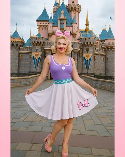 Daisy Duck womens dress Disney bounding cosplay run Disney costume