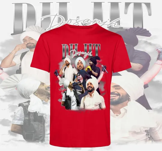 Diljit Dosanjh T-Shirt, Punjabi Singer Bootleg Tee, Music Artist T-Shirt