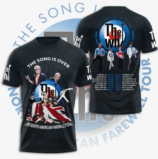 The Who 3D Tshirt New The Song Is Over Hot Tour 2025 Tshirt Fan Gift