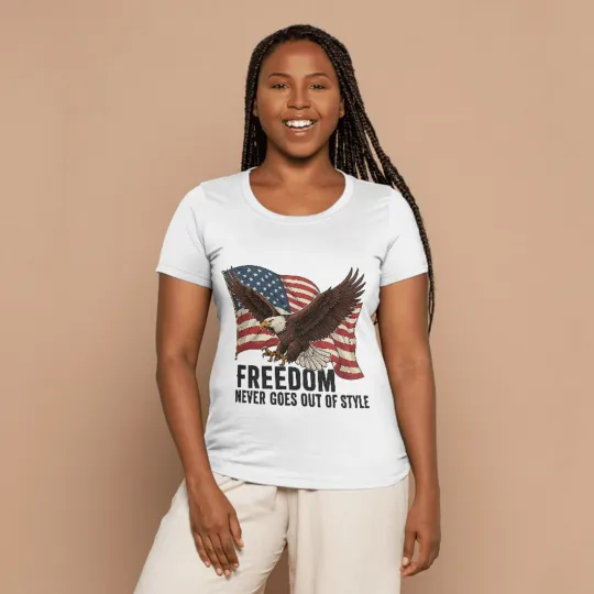 Discover Patriotic USA T-Shirt, American Flag Unisex Jersey Tee