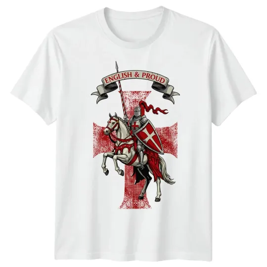 Discover St George's Day T-Shirt England Knight Horse Flag Unisex Top