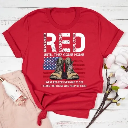 Discover Red Fridays T-Shirt, Support Our Troops Veterans Tee