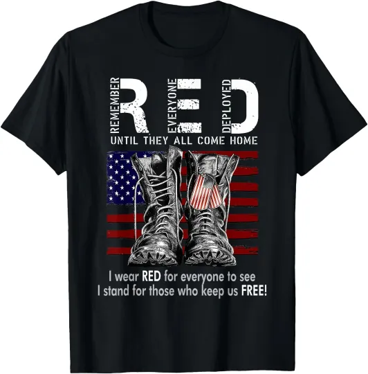 Discover R.E.D Friday Military T-Shirt Unisex Adults US Flag Clothing