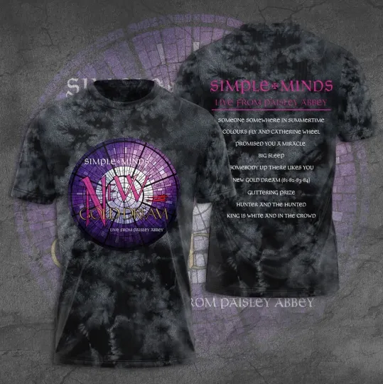 Simple Minds New Gold Dream Live From Paisley Abbey 3D T-Shirt