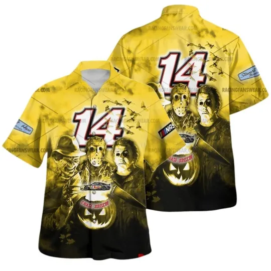 Chase Briscoe 14 Naascar Racing Friends Horror Halloween Hawaiian Shirt