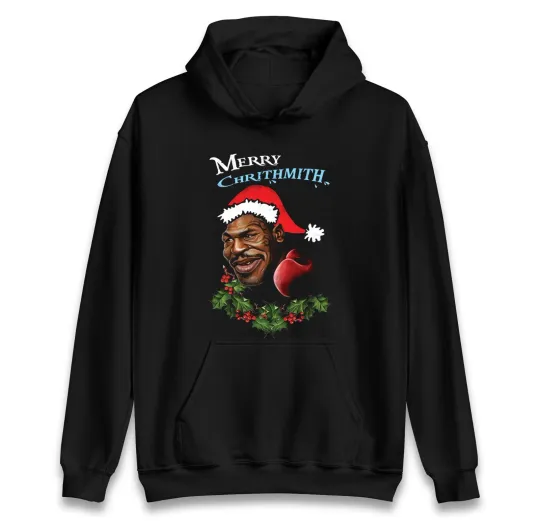 Mike Tyson Merry Chrithmith Christmas Hoodie Funny Boxing Santa Gift Hooded Top
