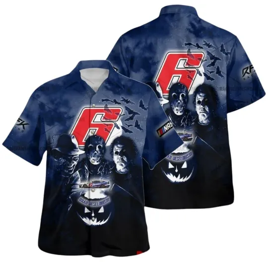 Brad Keselowski 6 Naascar Racing With Michael Myers Friends Horror Halloween