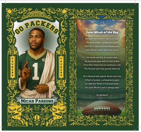 Discover Green Bay Packers - Micah Parsons Prayer Candle