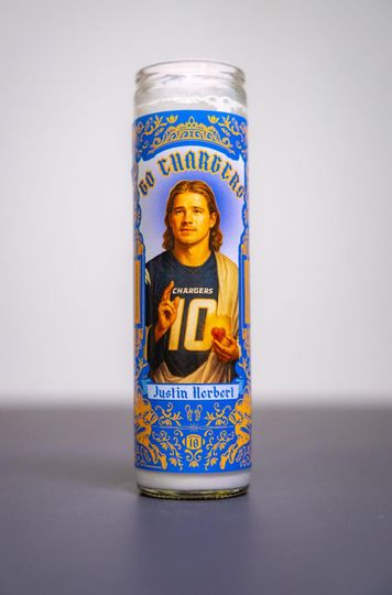 Las Angeles Chargers - Justin Herbert Prayer Candle