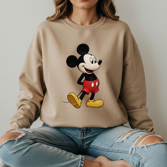 Discover Disney Mickey Mouse Sweatshirt, Vintage Mickey Sweat, Disney Vacation Hoodie, Disneyland Mickey Sweater, Magic Kingdom Sweat, Mickey Sweater