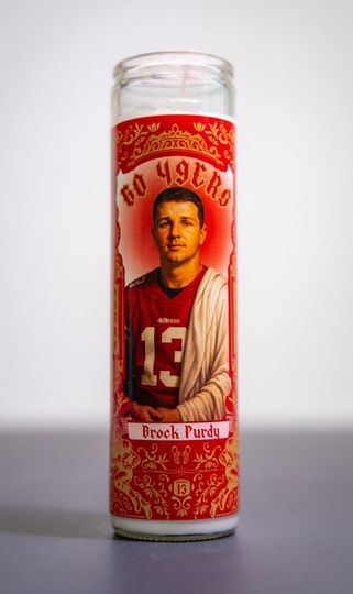 San Francisco 49ers - Brock Purdy Prayer Candle