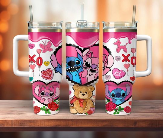 Discover Valentine Cartoon Movies 40oz Tumbler, Happy Valentine's Day 40oz, Cartoon Characters 40oz Tumbler