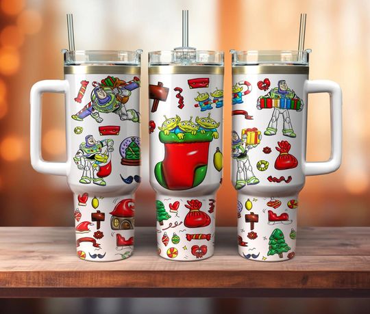 Discover Cartoon Inflated Christmas 40oz Tumbler, Cartoon 40oz, Cartoon Movies Xmas 40oz Tumbler