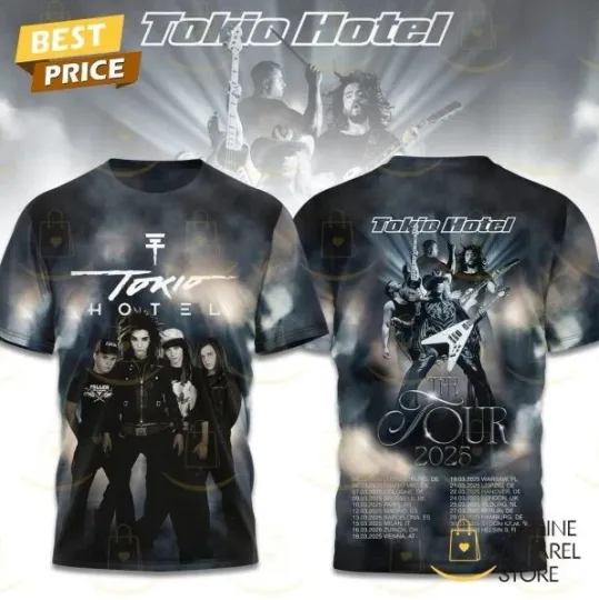 Discover Tokio Hotel The Tour 2025 3D T-Shirt