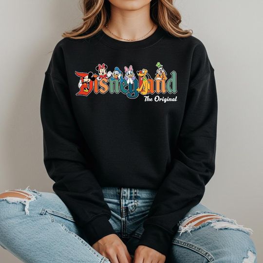Discover Disneyland The Original Sweatshirt, Mickey Disney Hoodie, Mickey and Friends Sweater, Disneyland Sweatshirt, Top for Women,Disney Family Top