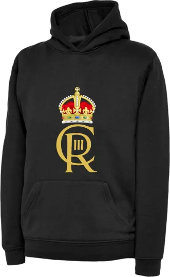 Discover King Charles III Hoodie Royal Cypher CIIIR Britain Union Jack CORONATION UK Top