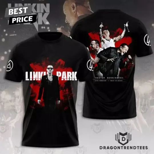 Discover Linkin Park x Chester Bennington Rest In Music 1976-Forever 3D T-Shirt