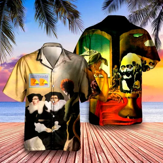 NEW Dada Alice Cooper Music Band Halloween Hawaiian Shirt, Gift For Him