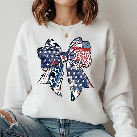 Discover Patriotic USA Flag Sweatshirt: 4th of July Women's Tee
