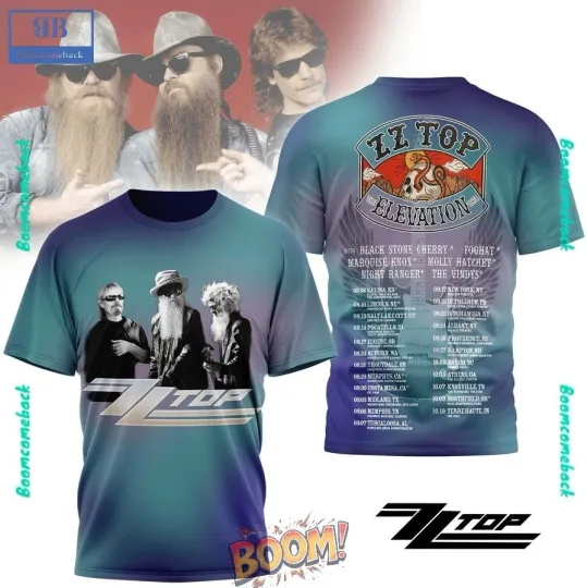 Discover ZZ Top The Elevation Tour 3D T-Shirt