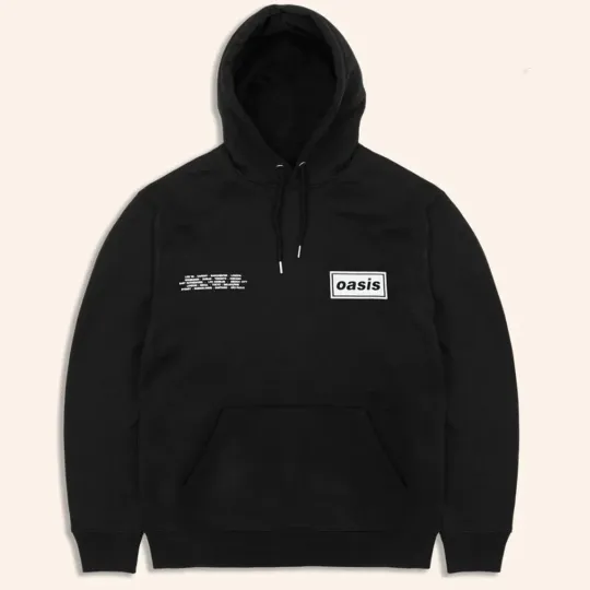 Discover Oasis Tour Merch 2025 Live 25 Global Cities Logo Hoodie