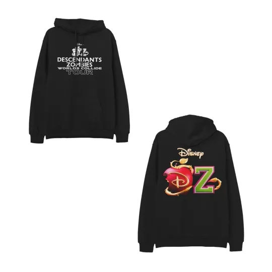 Discover Descendants Zombies Worlds Collide Tour 2025 Double Sided Hoodie