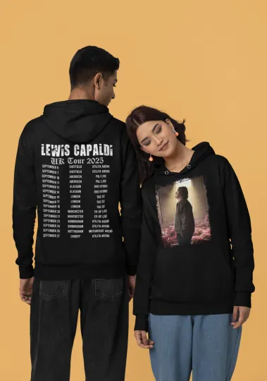 Discover Lewis Capaldi UK Tour 2025 Hoodie Concert Merch Front & Back Fan Gift Hooded Top