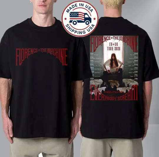 Florence And The Machine EU UK Tour 2026 Double Sided T-Shirt
