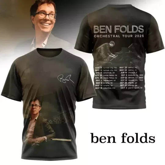 Ben Folds Orchestra Tour 2025 AOP 3D T-shirt