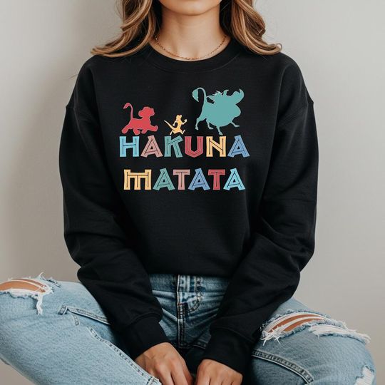Discover Hakuna Matata Disney Animal Kingdom Shirt Lion King Simba Timon Pumbaa Zazu Tee and Sweatshirt Disney Mom and Dad Family Vacation Shirt Gift