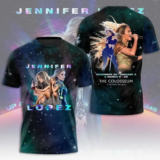 Discover Jennifer Lopez The Colosseum Caesars Place 2025 3D T-Shirt