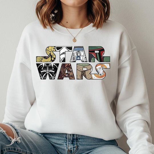 Discover Retro Star Wars Sweatshirt: Disneyland Galaxy's Edge Throwback