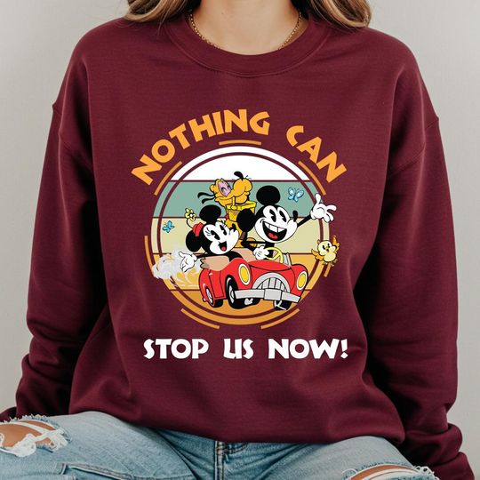 Discover Nothing Can Stop Us Now Disneyland Sweatshirt, Disneyworld Sweater, Disney Family Vacation Hoodie, Disney Trip Sweat, Mickey And Friends Tee