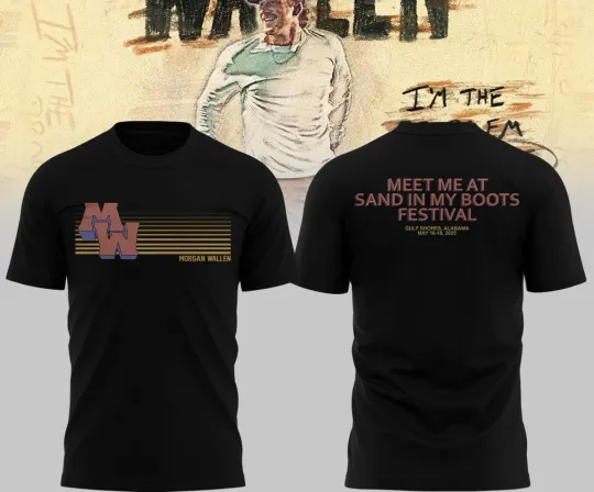 Wallen Western Meet Me at the Sand in My Boots 3D T-Shirt