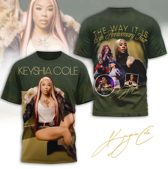 Discover Keyshia Cole The Way It Is 20th Anniversary Tour 3D T-Shirt