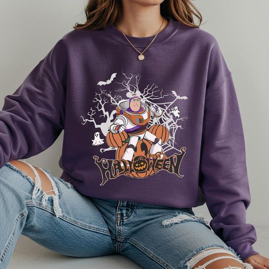Discover Cute Disney Halloween Sweatshirt, Buzz Lightyear Halloween Hoodie, Disney Toy Story Halloween Hoodie, Magic Kingdom Halloween 2025 Sweater