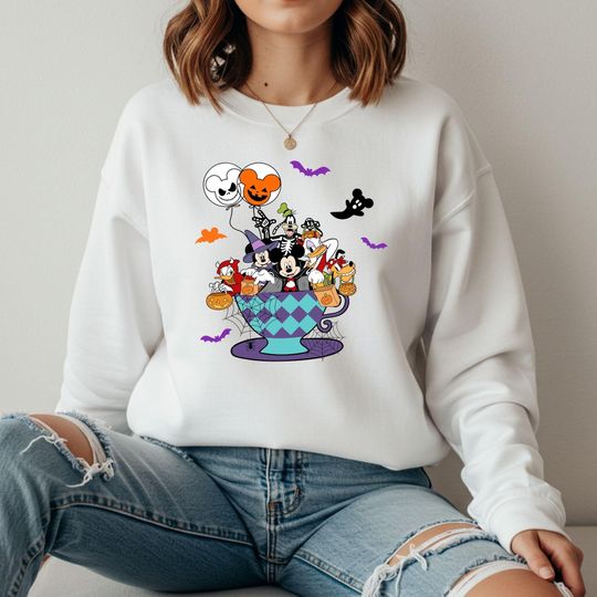 Discover Mickey and Friends Funny Sweatshirt, Mickey Hoodie, Mickey Friends Halloween Sweatshirt, Disney Halloween Gift, Disney Funny Halloween Shirt