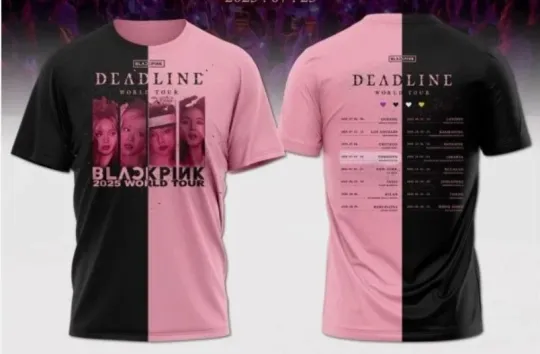Discover Limited Edition Blackpink DeadLine World Tour 2025 3D Location Shirt For Fans
