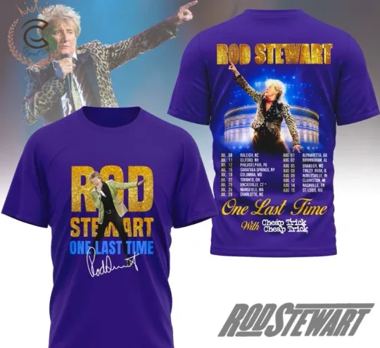 Rod Stewart On Last Time 2025 3D T-Shirt
