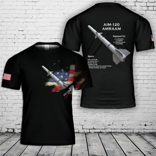Discover AIM-120 AMRAAM 3D T-Shirt
