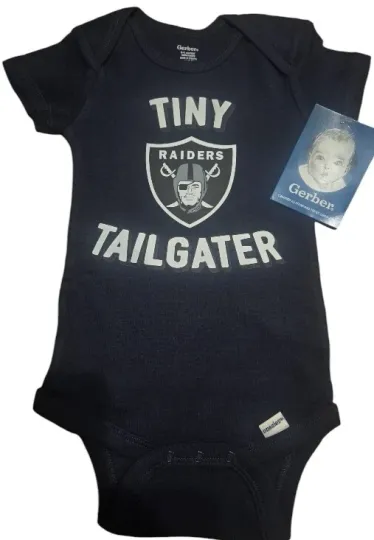 Discover Las Vegas Raiders Black Onesie Bodysuit Gerber  Tiny Tailgater